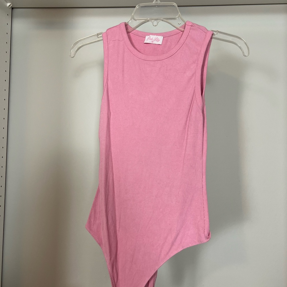 Pink Sleeveless Bodysuit